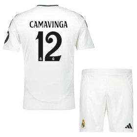Camiseta de fútbol Real Madrid Camavinga 12 Niño 1ª equipación 2024-25